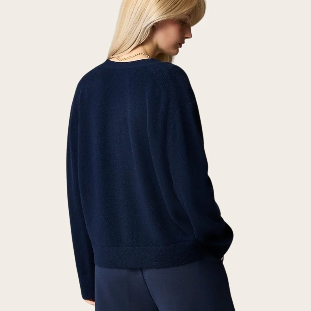 J. Crew 100% Cashmere Cardigan Navy Blue XXSmall
